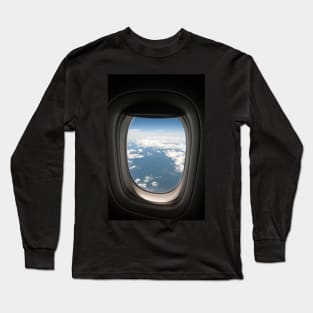 View from a plane window over Borneo Long Sleeve T-Shirt